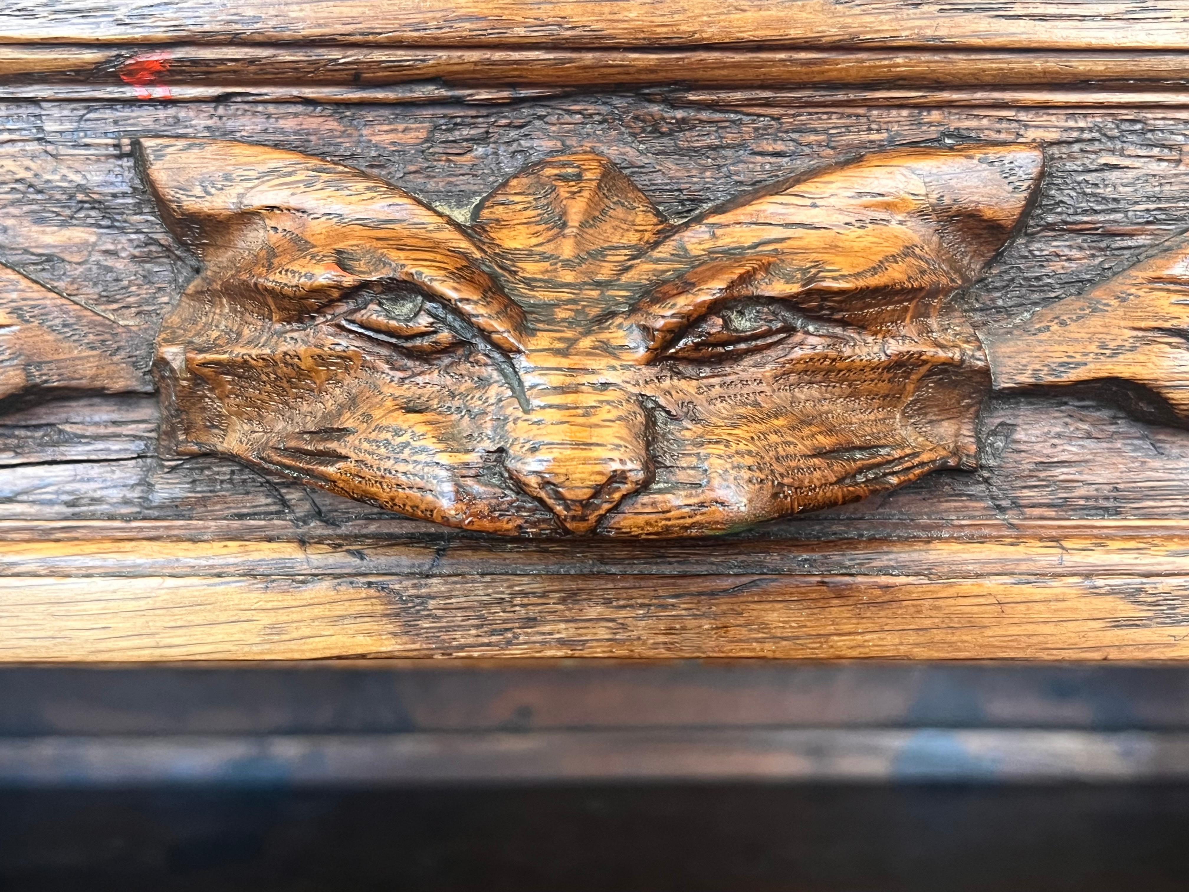 19. Jahrhundert Spanisch Barock Stil Eiche Bibliothek Tisch oder Schreibtisch im Angebot 8