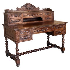 19. Jahrhundert Spanisch Barock Stil Eiche Bibliothek Tisch oder Schreibtisch