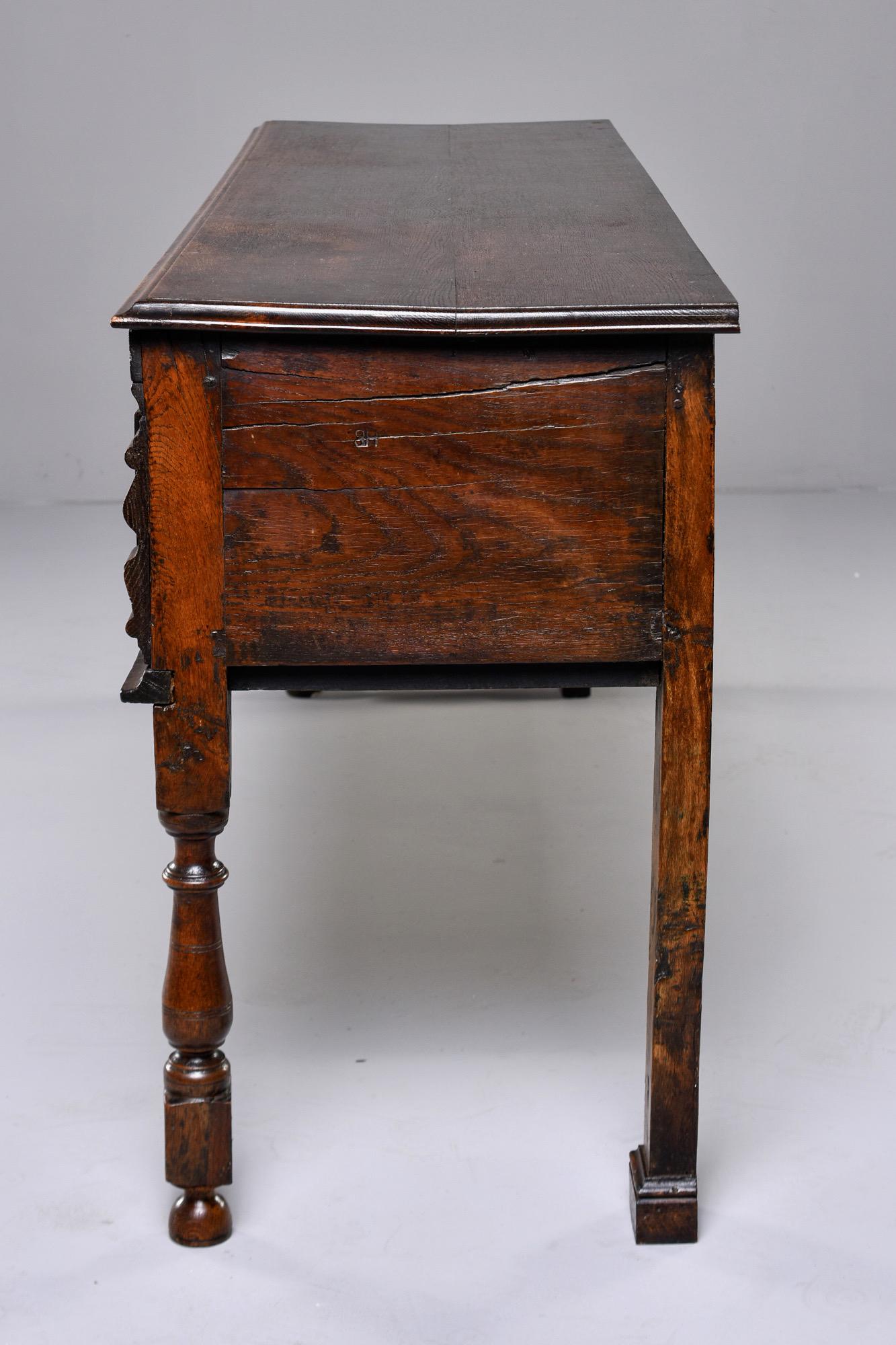 19th Century Spanish Baroque Walnut Table with Three Drawers 10