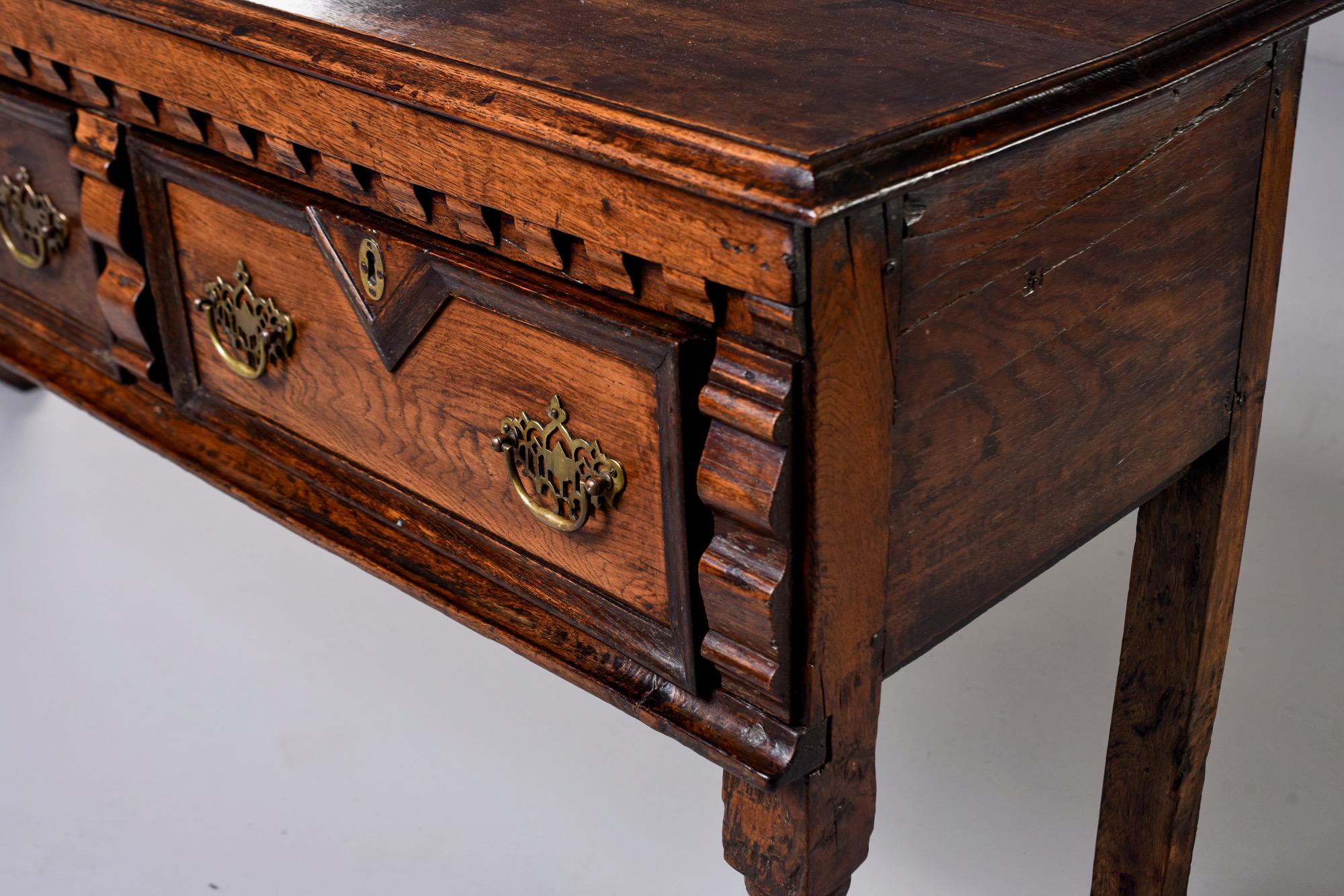 19th Century Spanish Baroque Walnut Table with Three Drawers 5