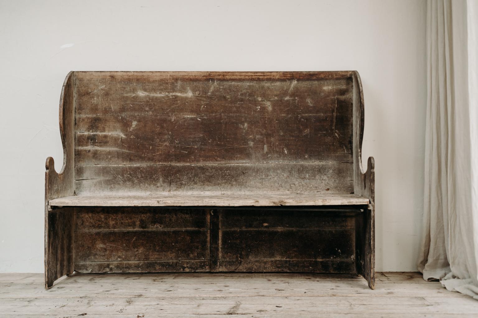 Hand-Painted 19th Century Spanish Bench For Sale