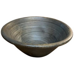 19th Century Spanish Black Terracotta Bowl
