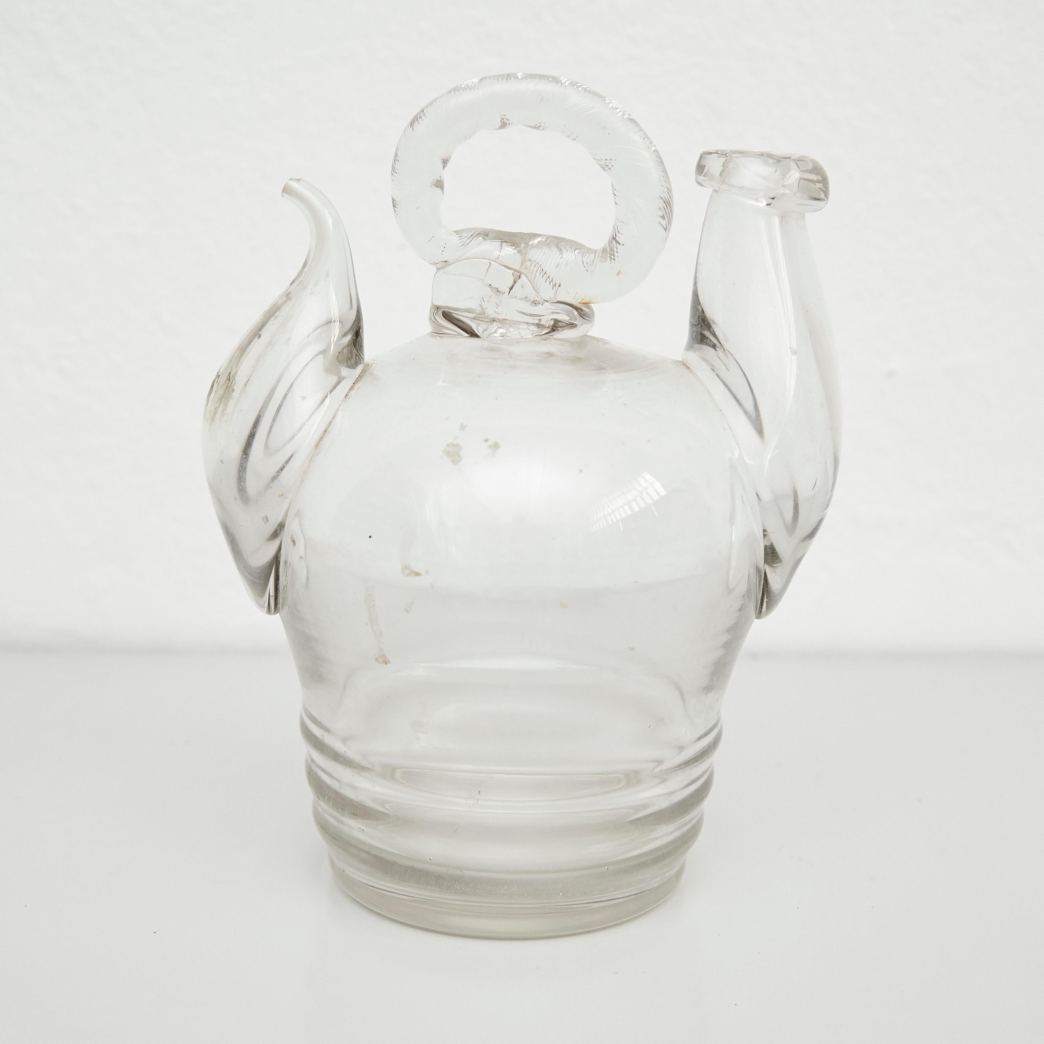19th Century Spanish Blown Glass Traditional Pitcher 8