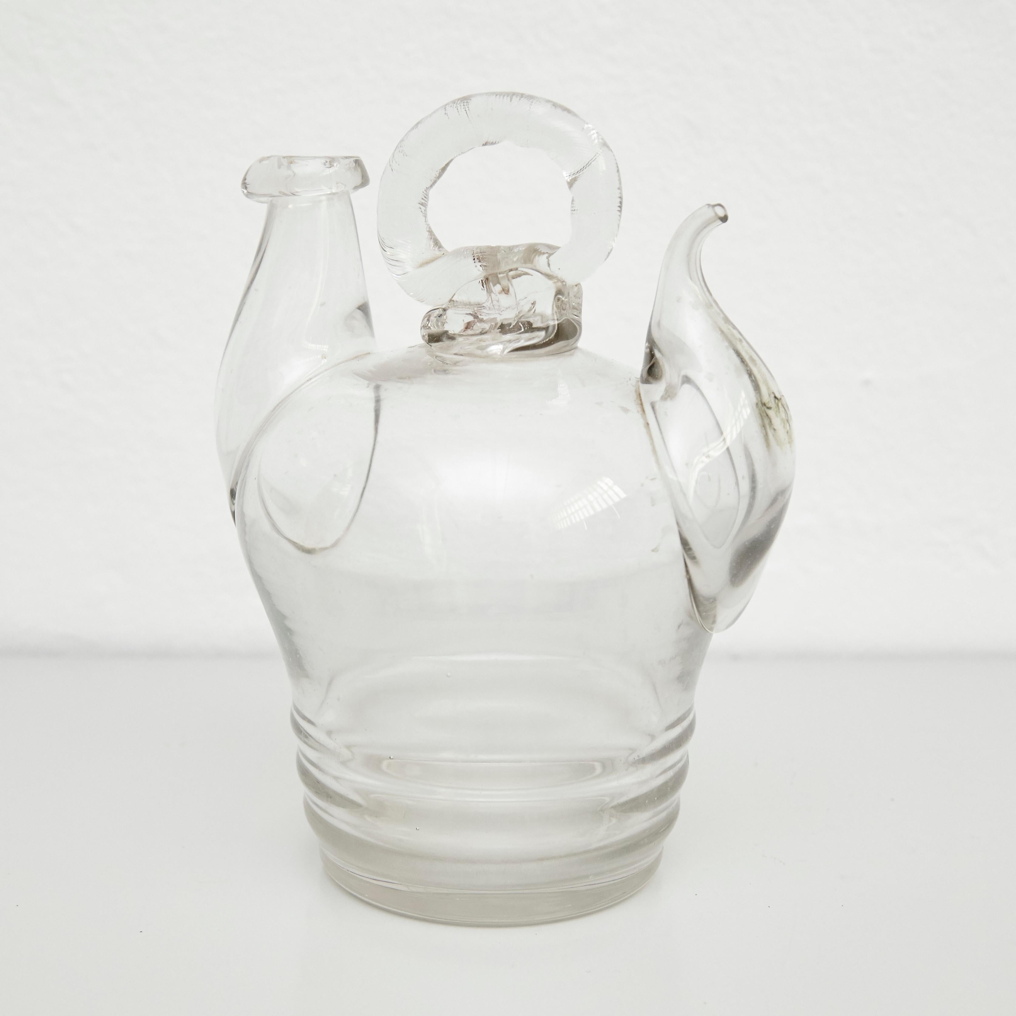 19th Century Spanish Blown Glass Traditional Pitcher 9