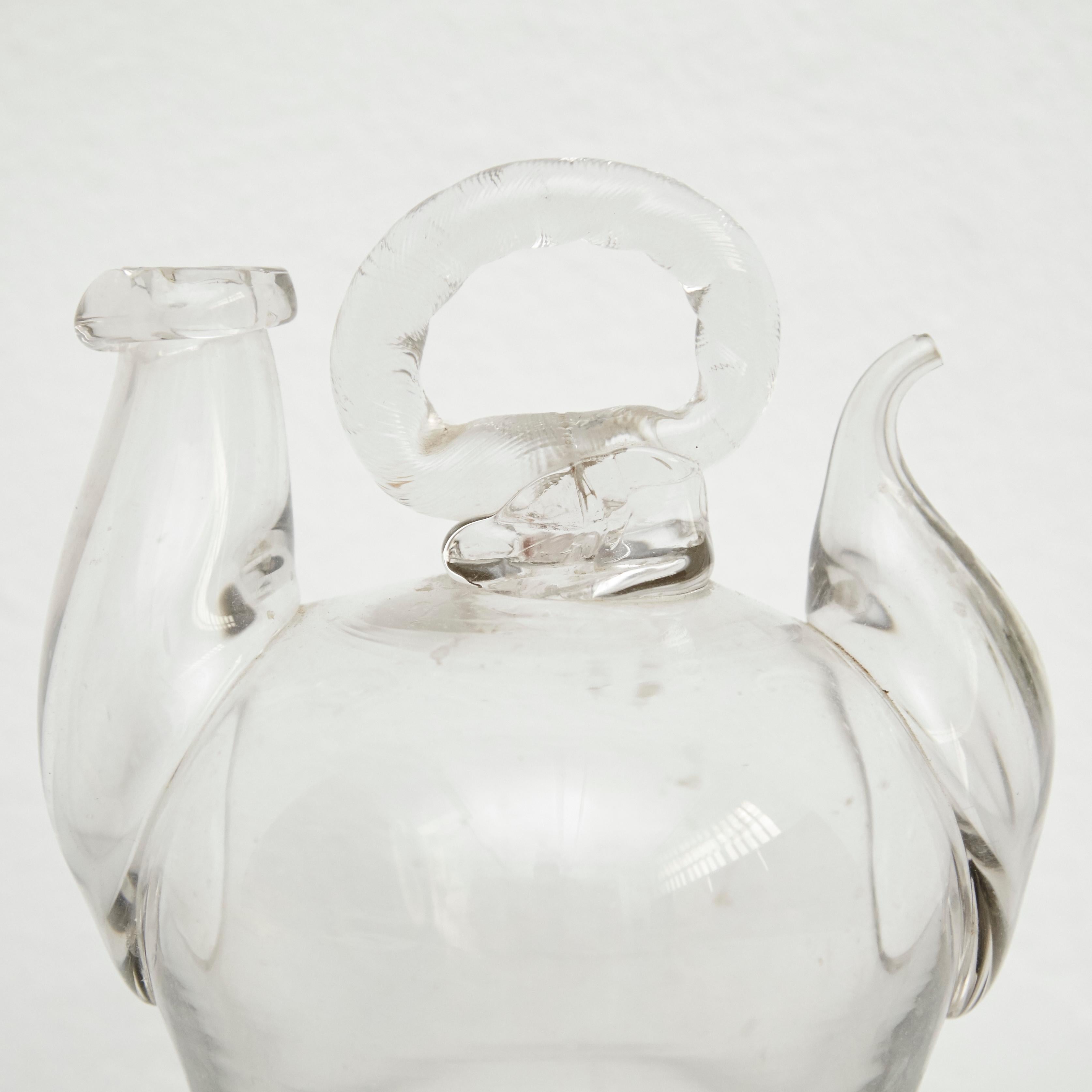 19th Century Spanish Blown Glass Traditional Pitcher 2