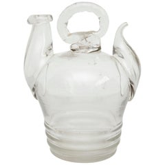 19th Century Spanish Blown Glass Traditional Pitcher