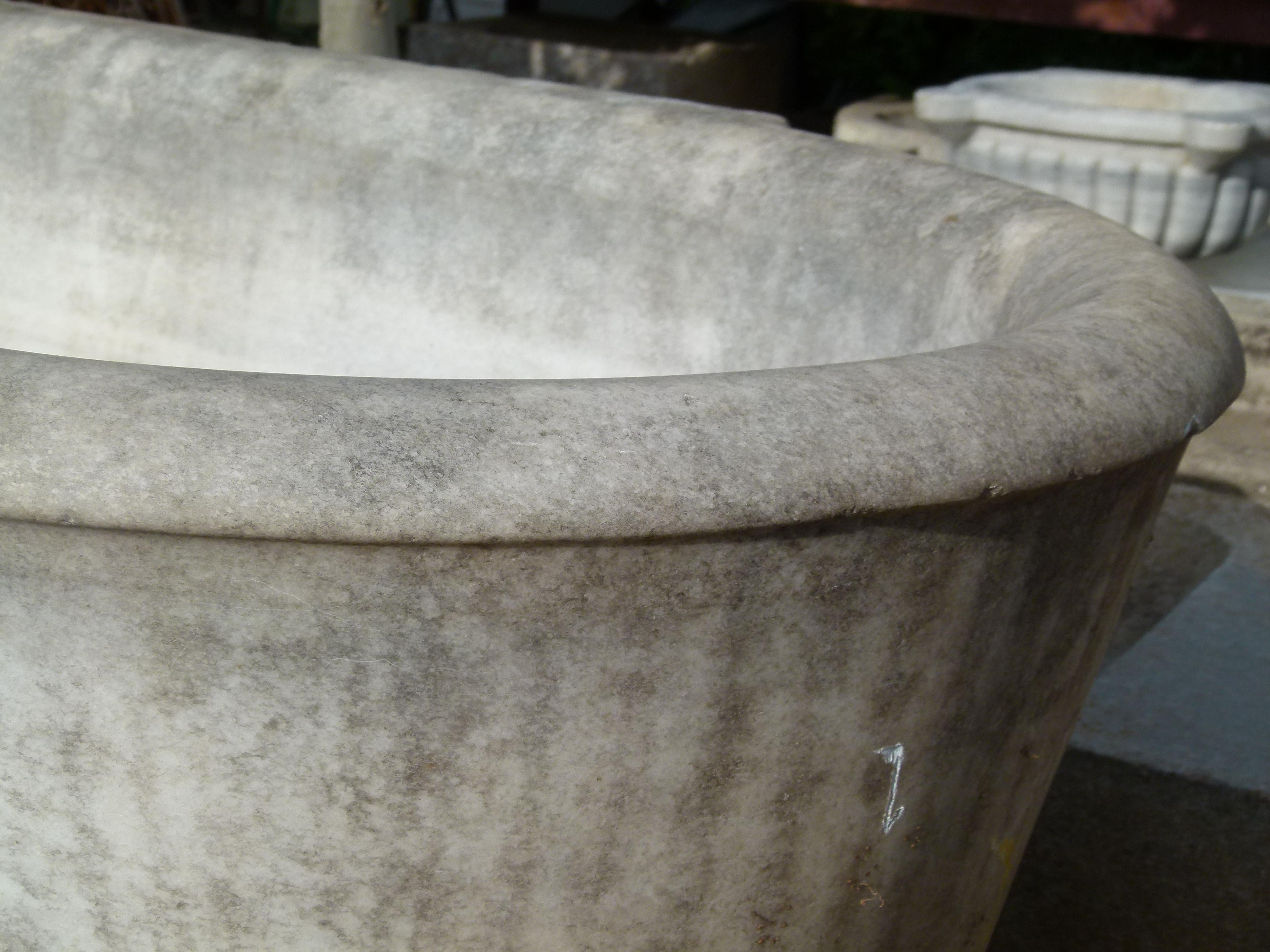 19th Century Spanish Carrara Marble Bath 1