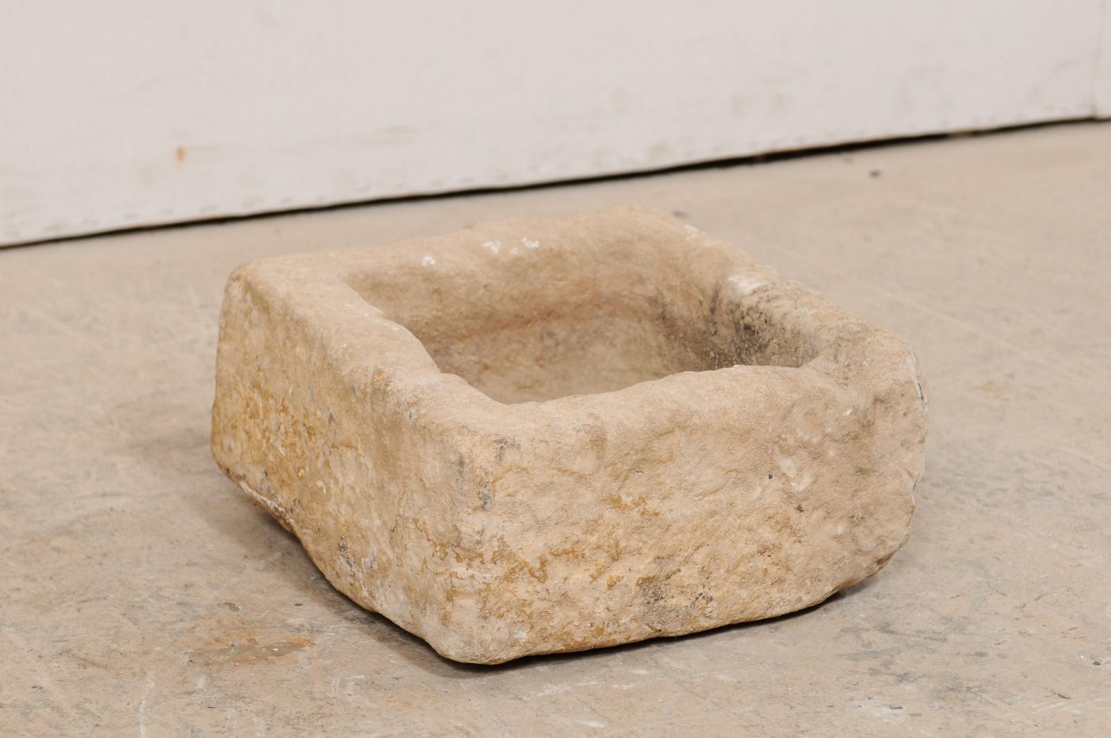 19th Century Spanish Carved Stone Trough 8