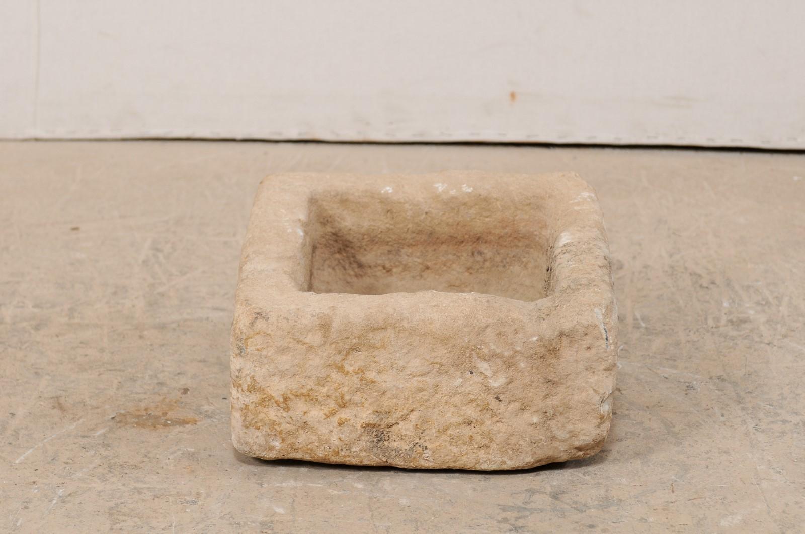 Hand-Carved 19th Century Spanish Carved Stone Trough