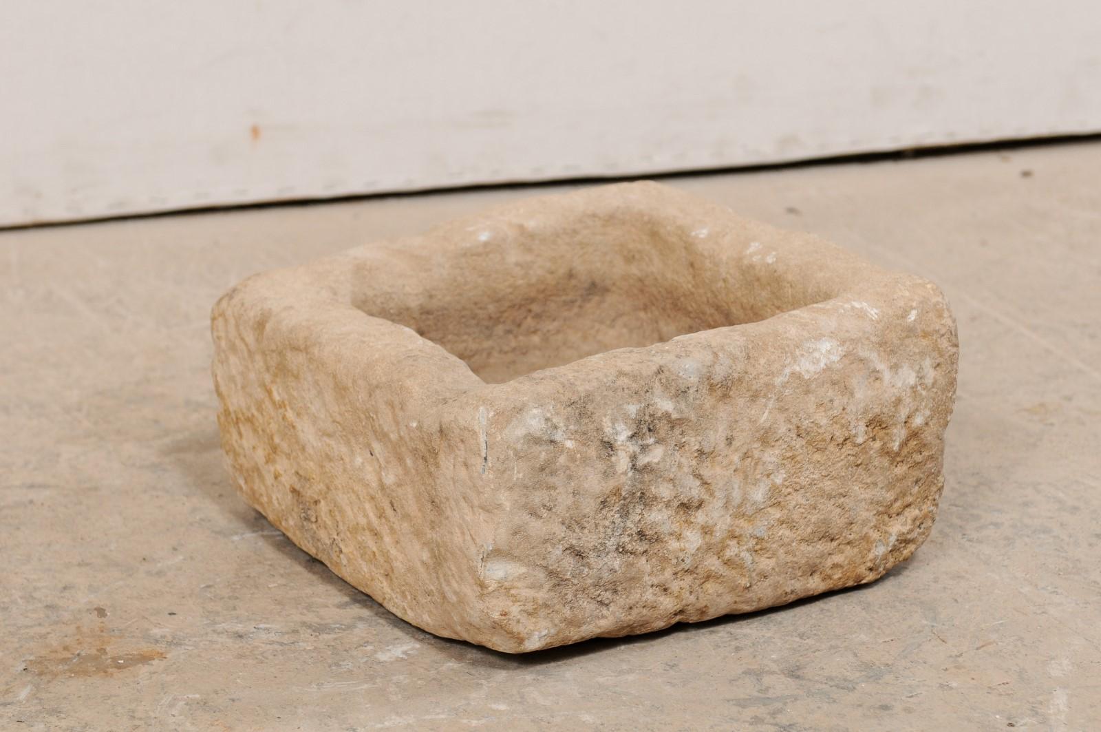 19th Century Spanish Carved Stone Trough 1