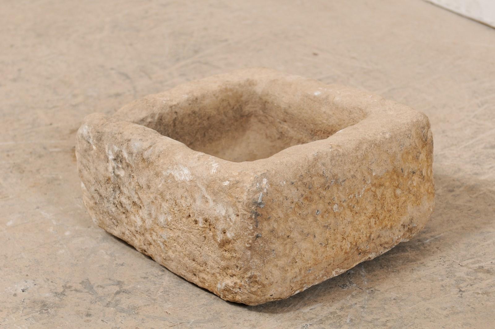19th Century Spanish Carved Stone Trough 3