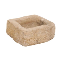 19th Century Spanish Carved Stone Trough