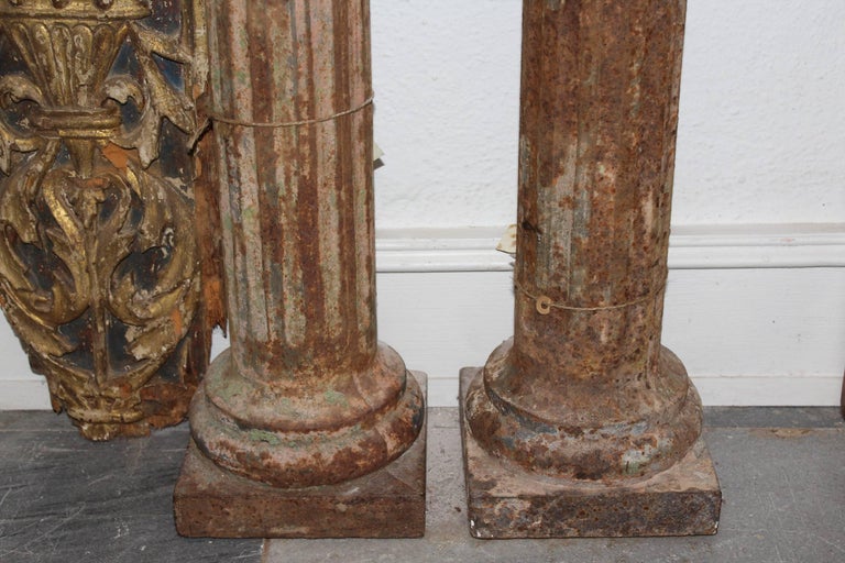 19th Century Spanish Cast Iron Corinthian Columns at 1stDibs