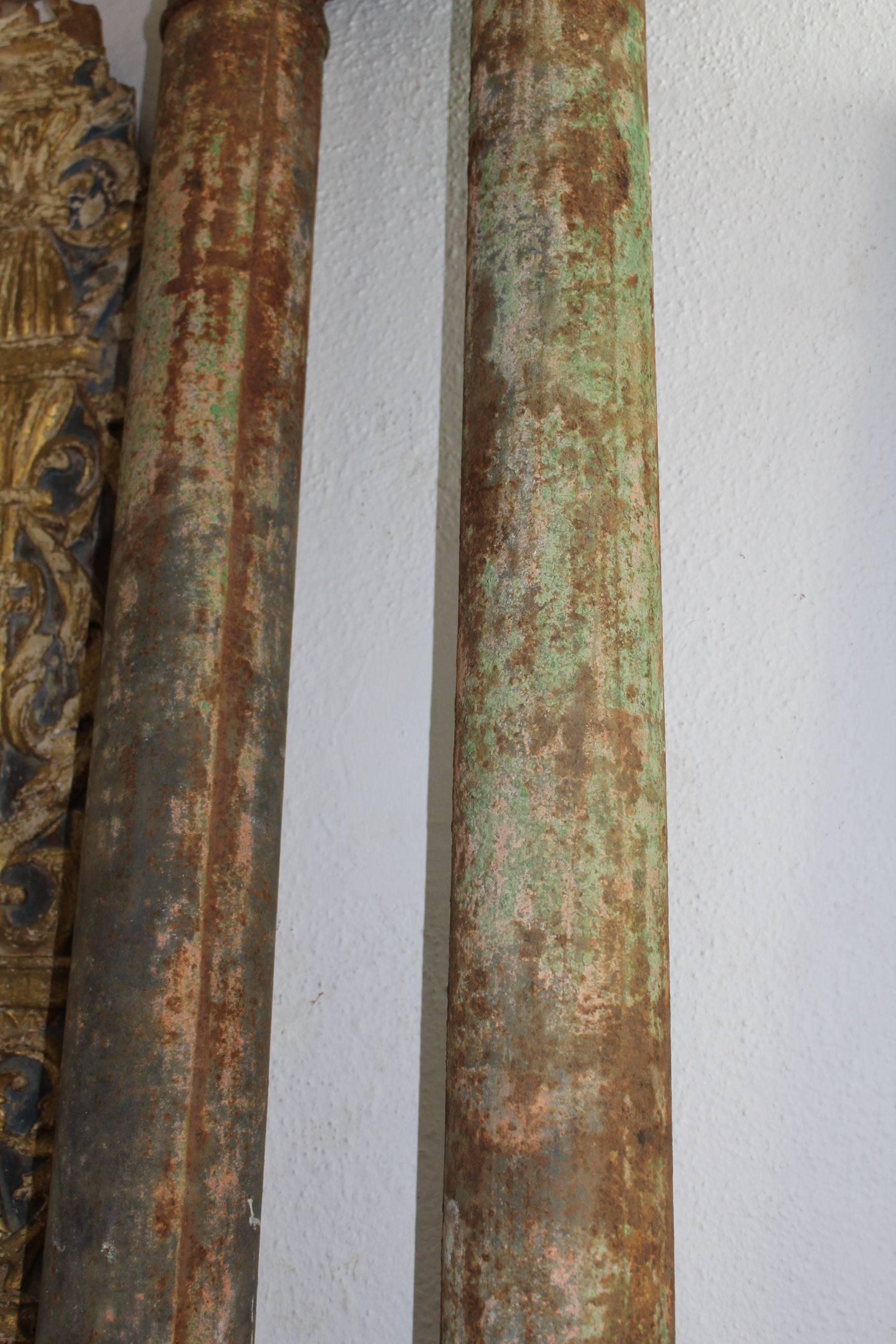 19th Century Spanish Cast Iron Corinthian Columns In Good Condition In Marbella, ES