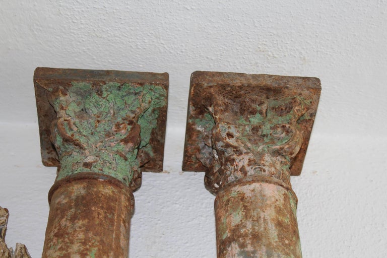 19th Century Spanish Cast Iron Corinthian Columns at 1stDibs