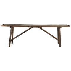 19th Century Spanish Chestnut Console Antique 19th Century Spanish Chestnut Console