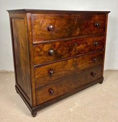 19th Century Spanish Colonial Walnut Secretary Chest with Fall Front Desk