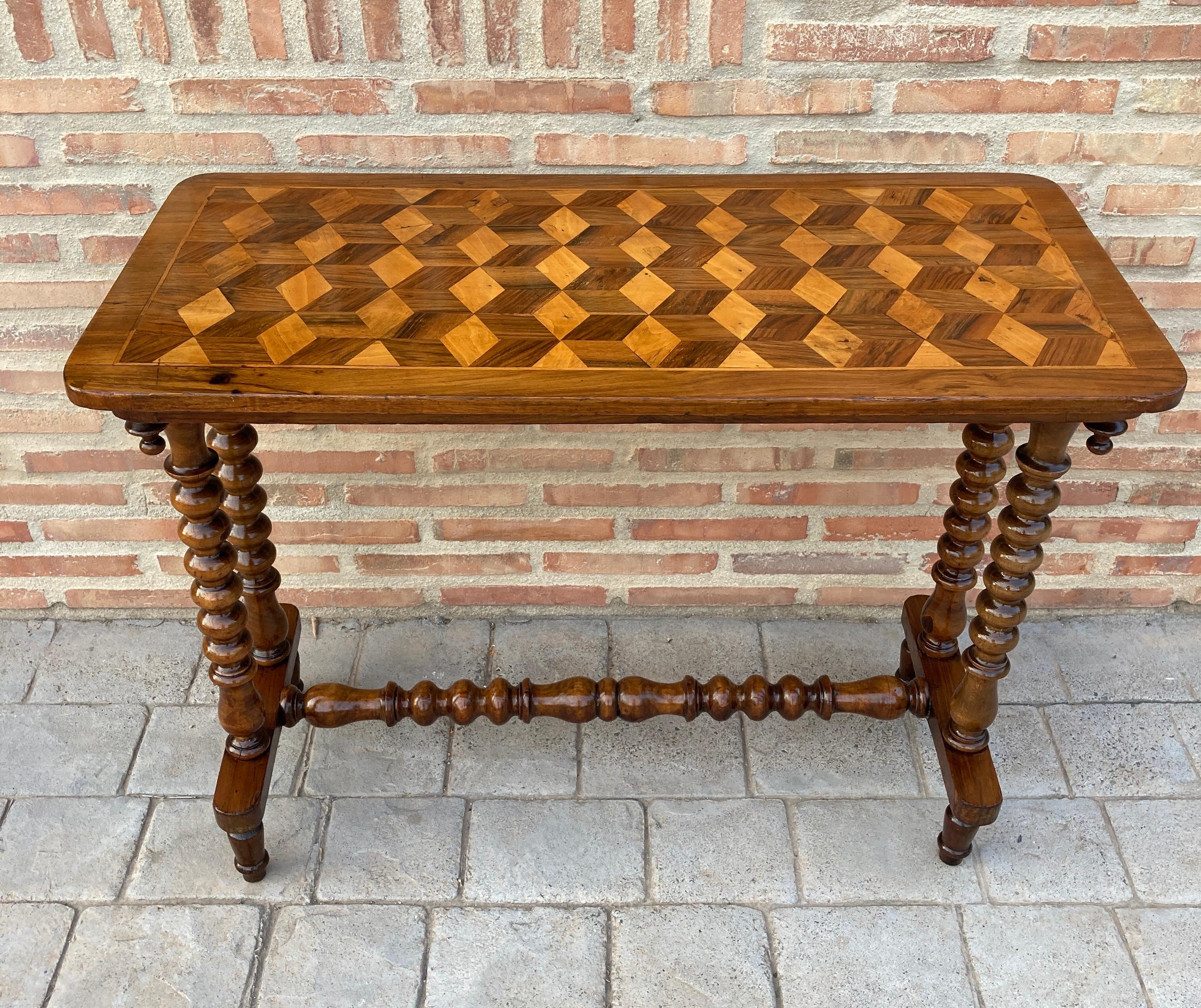 console table turned legs
