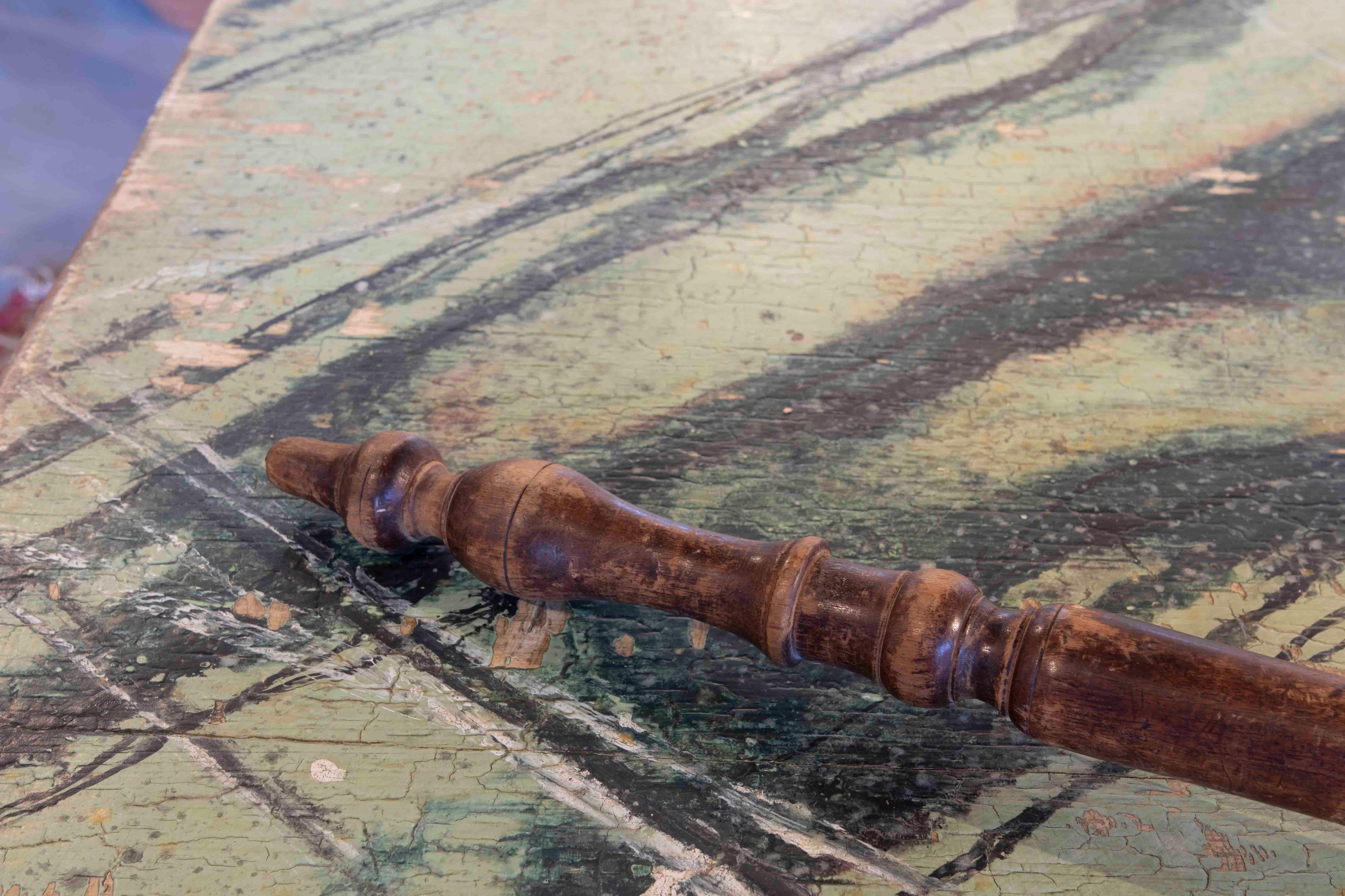 Warmeur de chevet espagnol du 19ème siècle en cuivre avec poignée en bois en vente 2