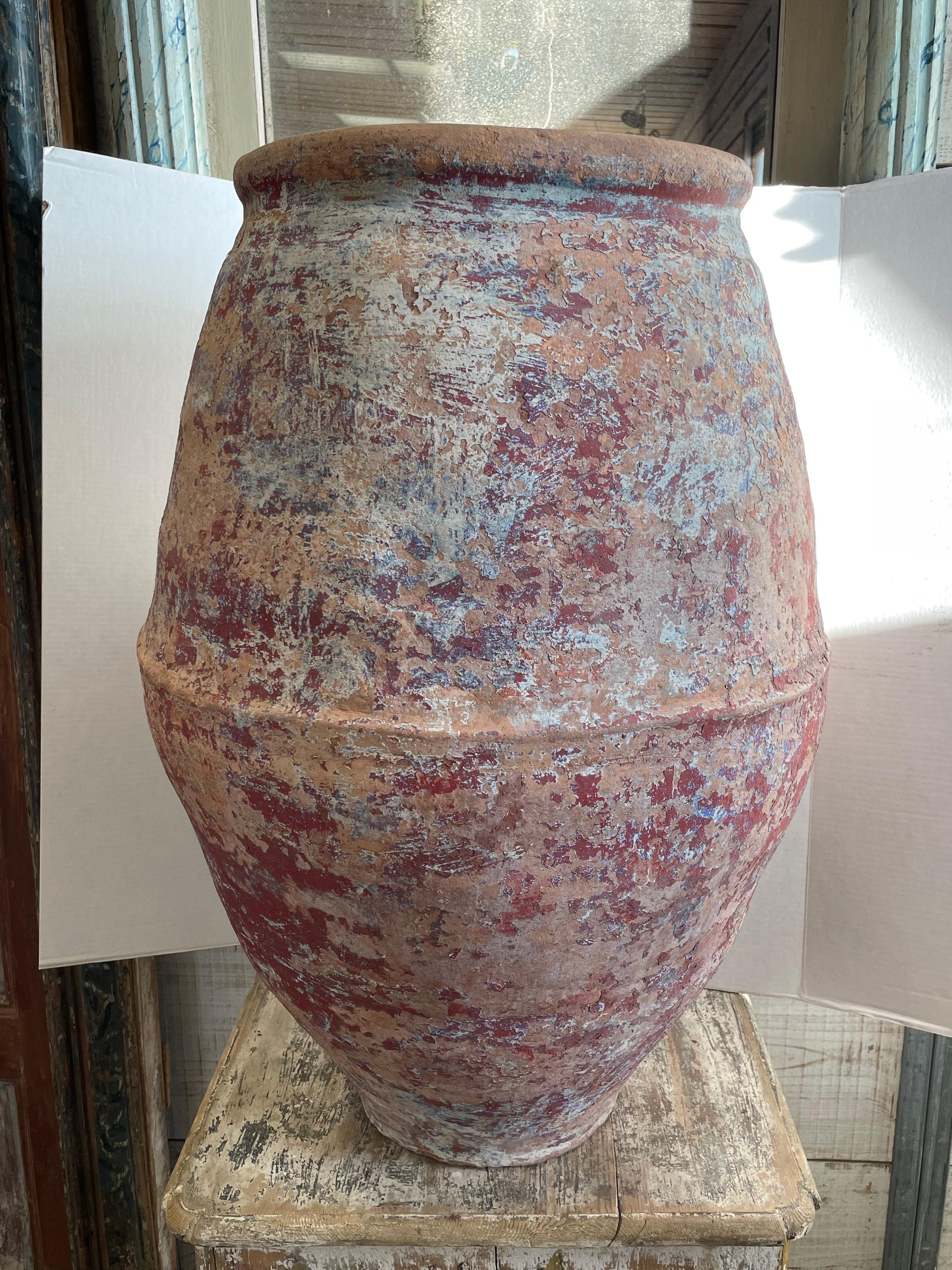 19th Century Spanish Earthenware Olive Jar For Sale 4
