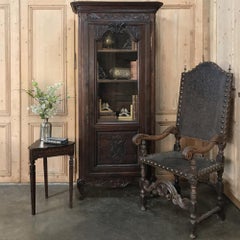 19th Century Spanish Embossed Leather Armchair