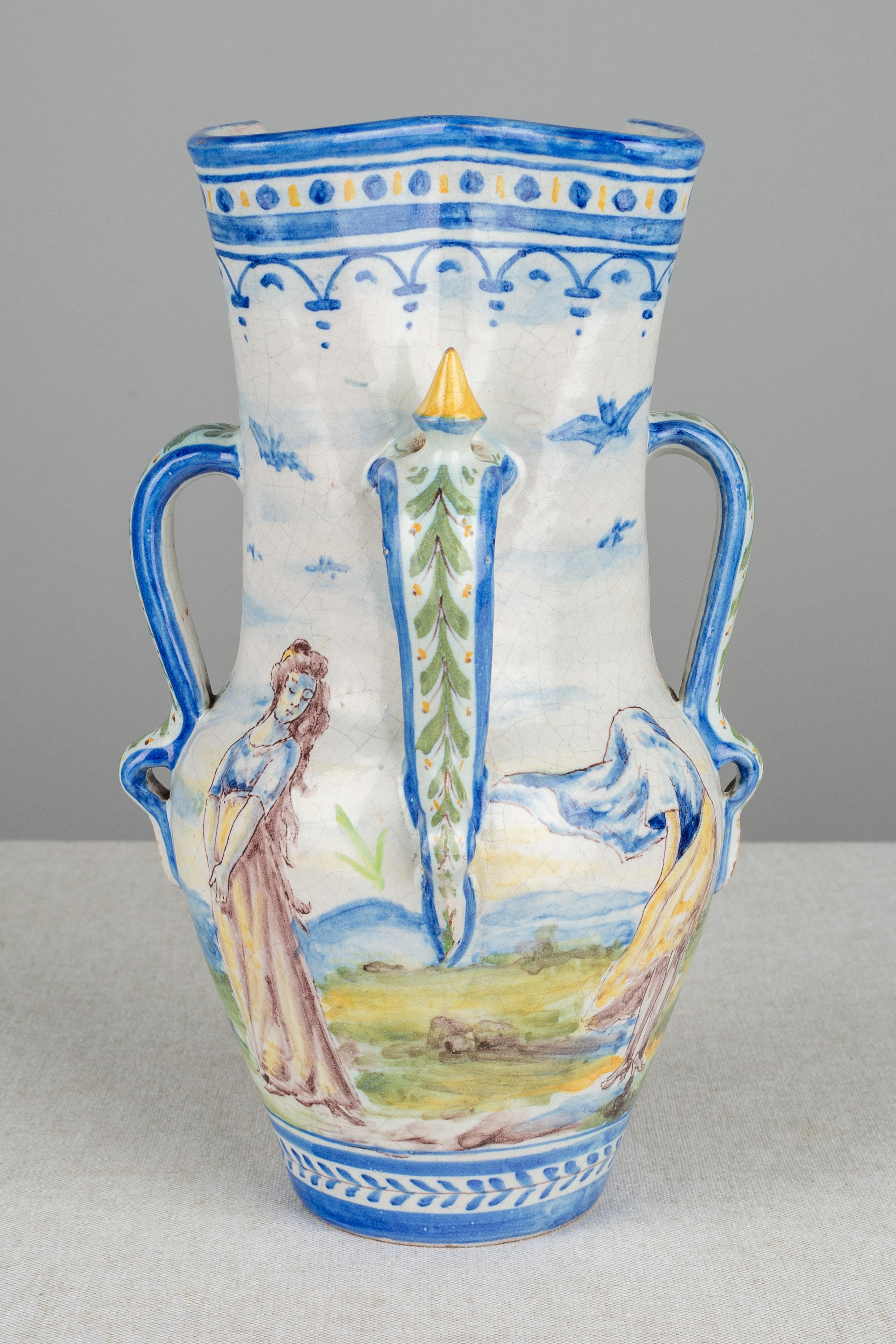 19th Century Spanish Faience Vase In Good Condition In Winter Park, FL