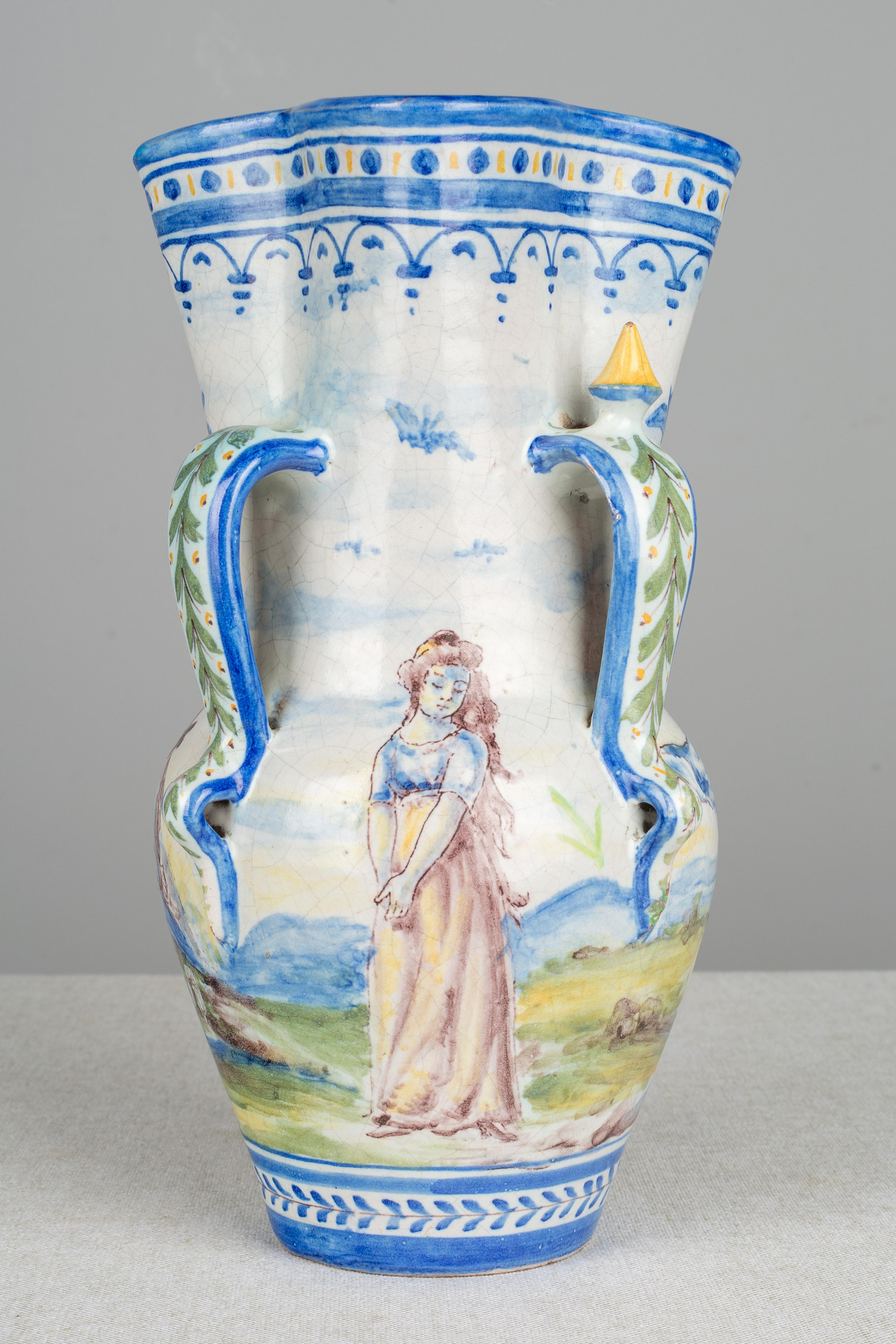 19th Century Spanish Faience Vase 1