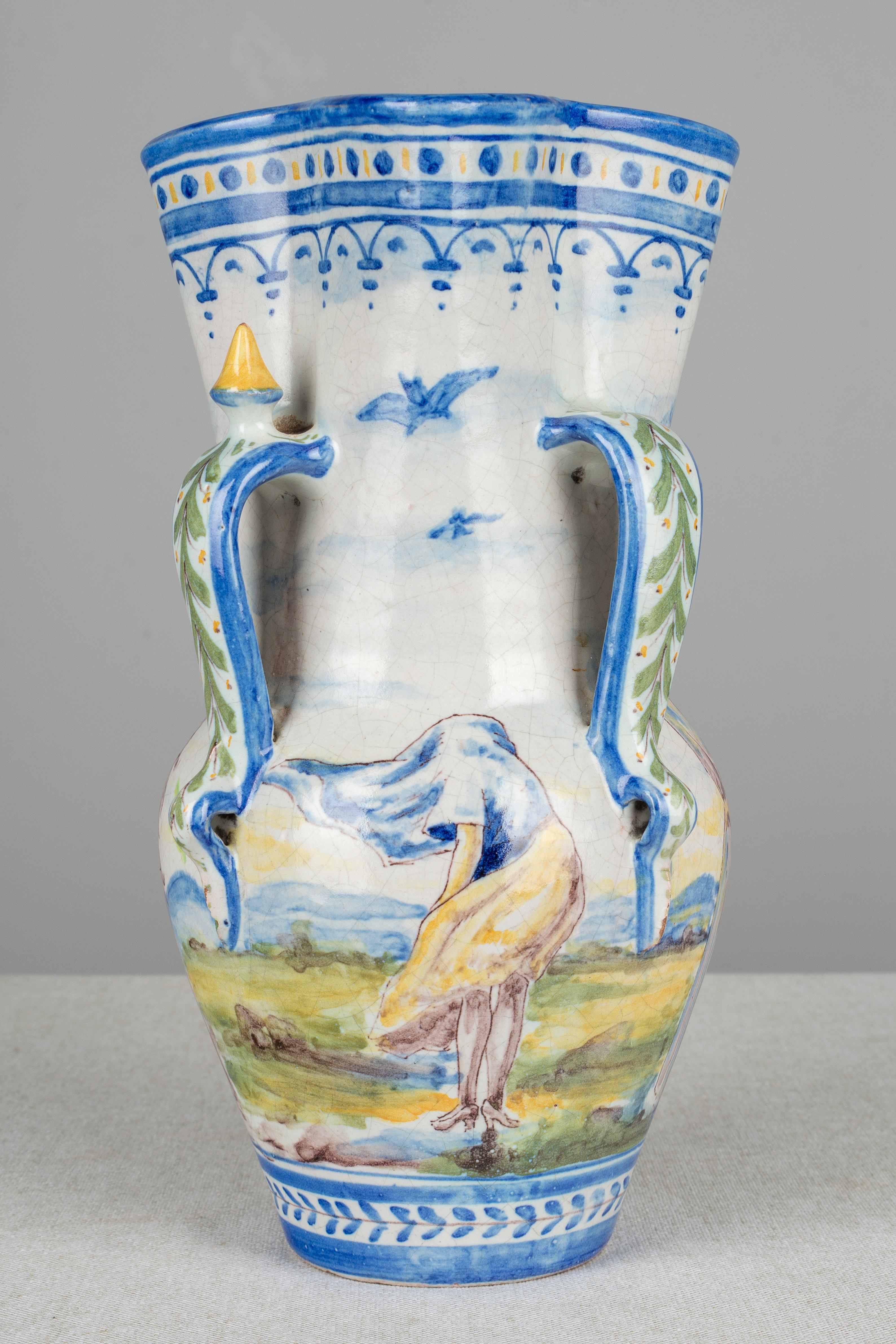 19th Century Spanish Faience Vase 2