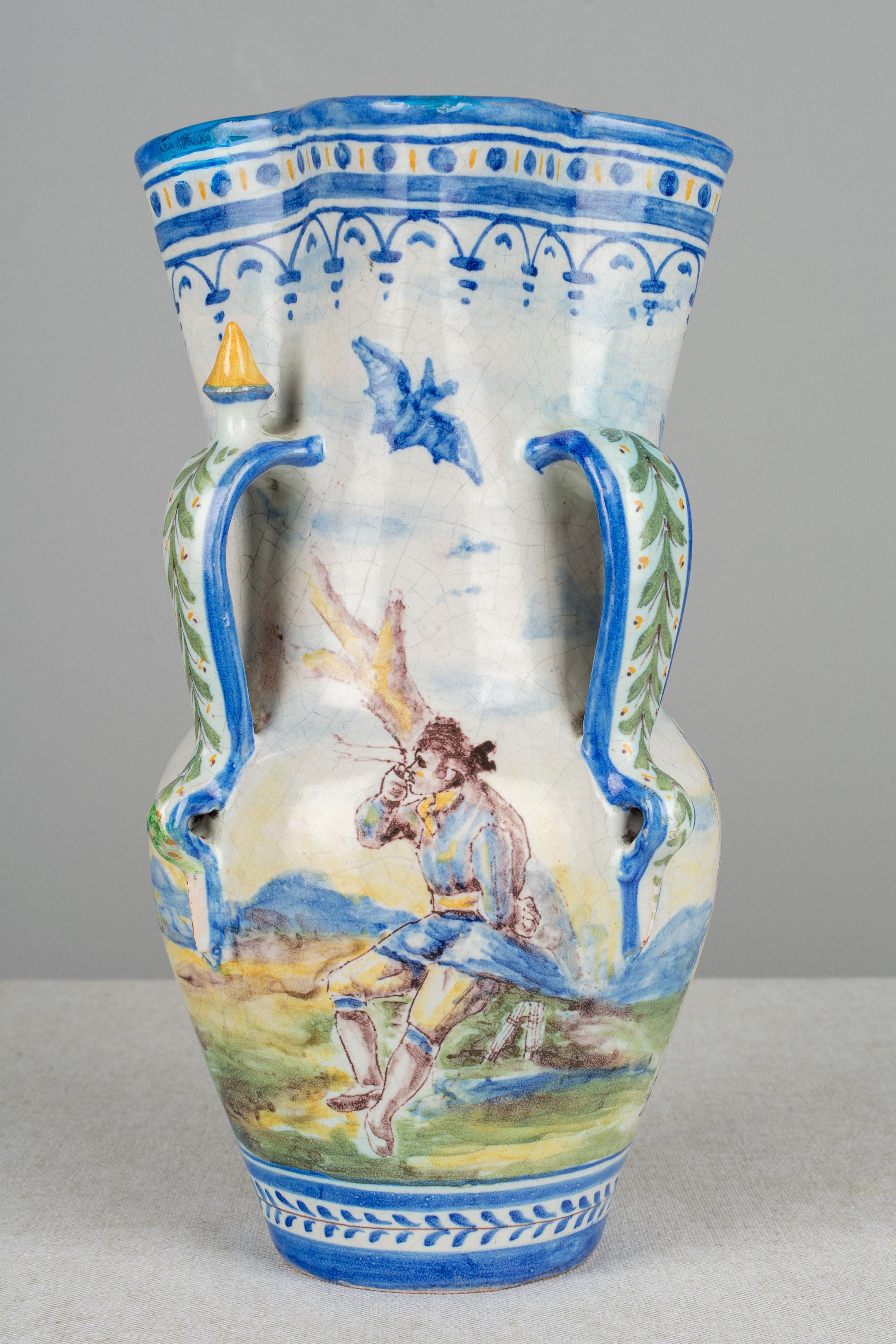 19th Century Spanish Faience Vase 4
