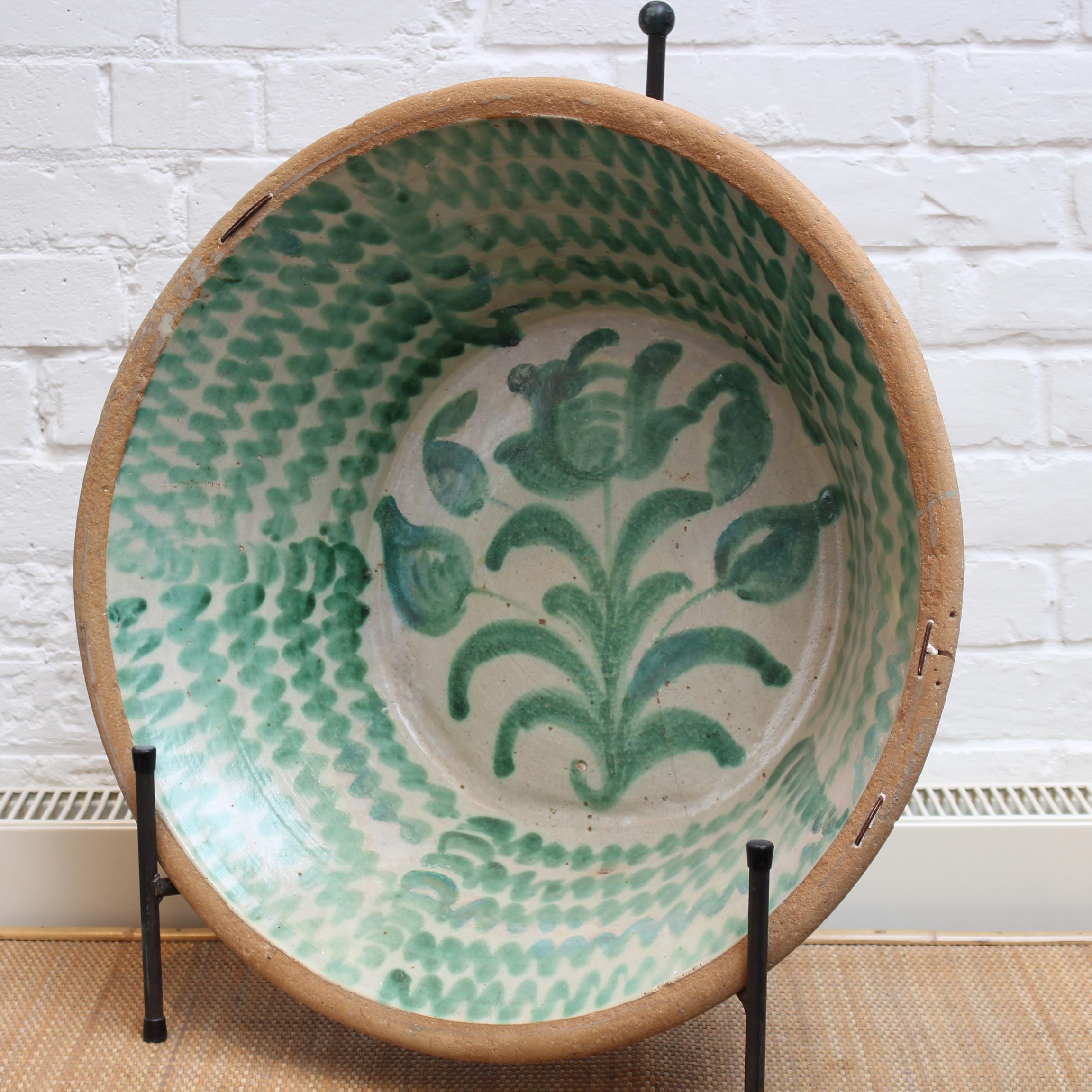 Hand-Painted 19th Century Spanish Fajalauza 'Lebrillo' - Large