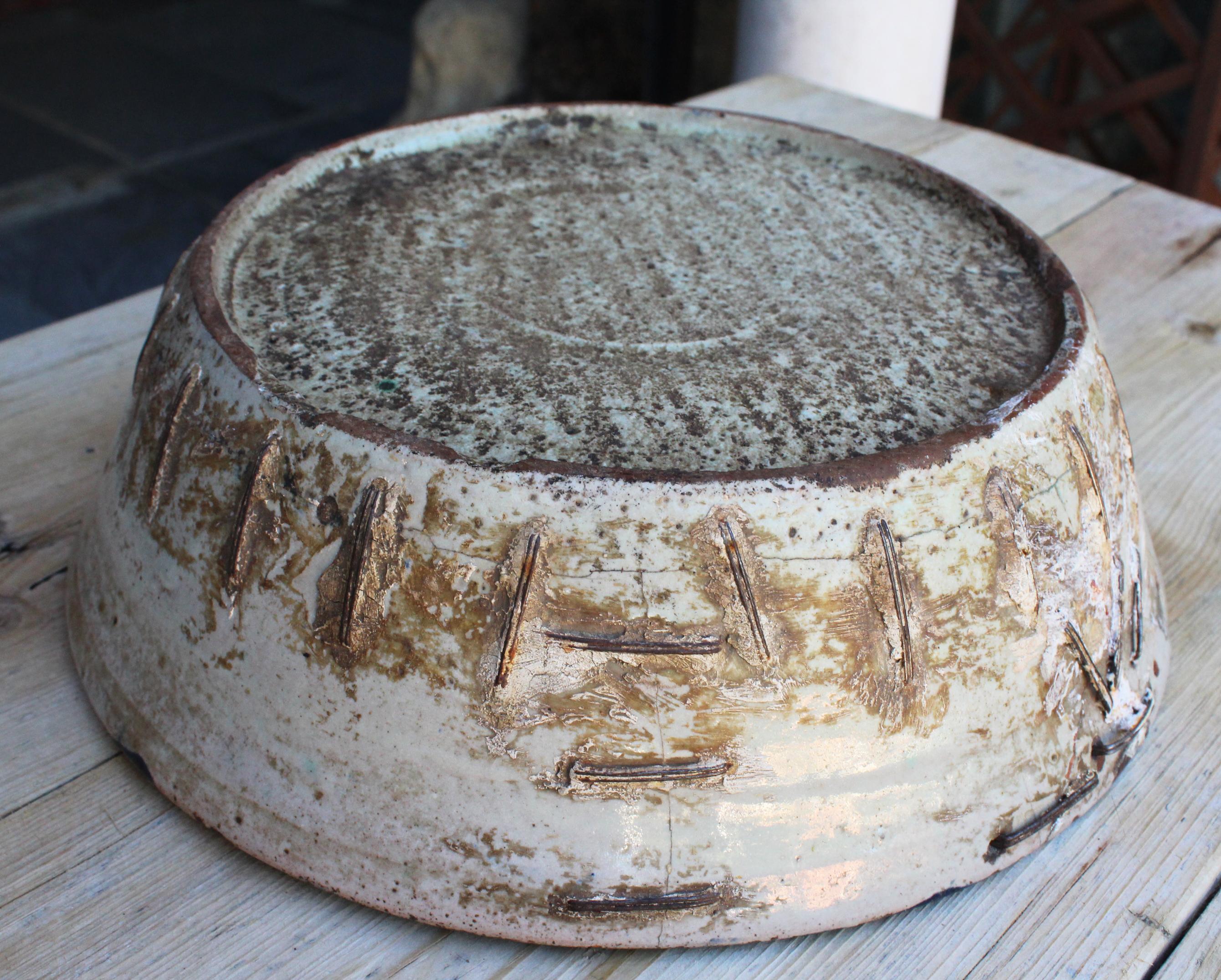 19th Century Spanish Fajalauza White and Blue Glazed Terracotta Plate In Good Condition In Marbella, ES