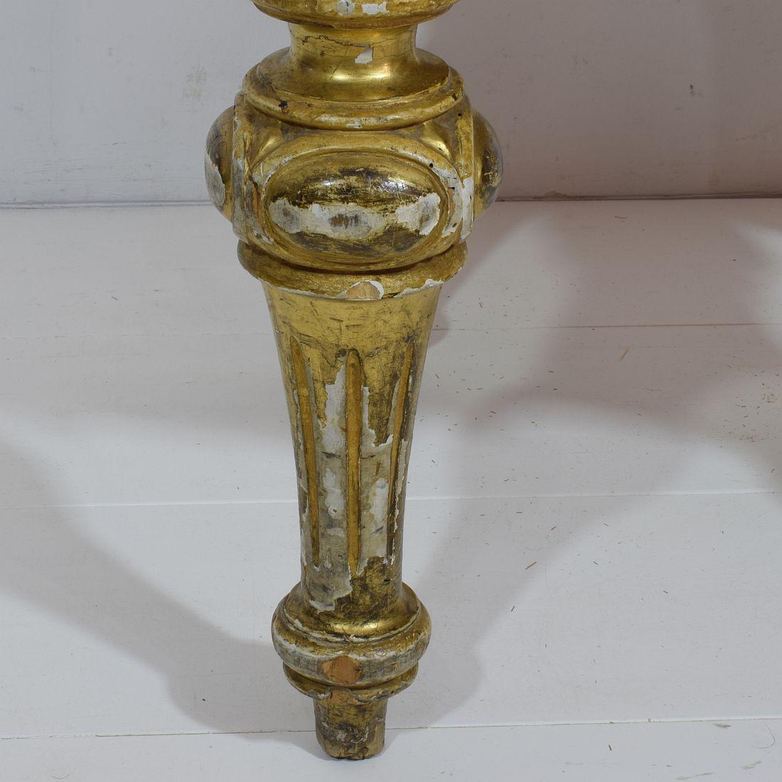 19th Century Spanish Gilded and Carved Stool or Tabouret 5