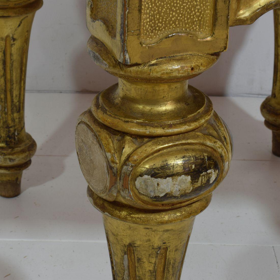 19th Century Spanish Gilded and Carved Stool or Tabouret 8