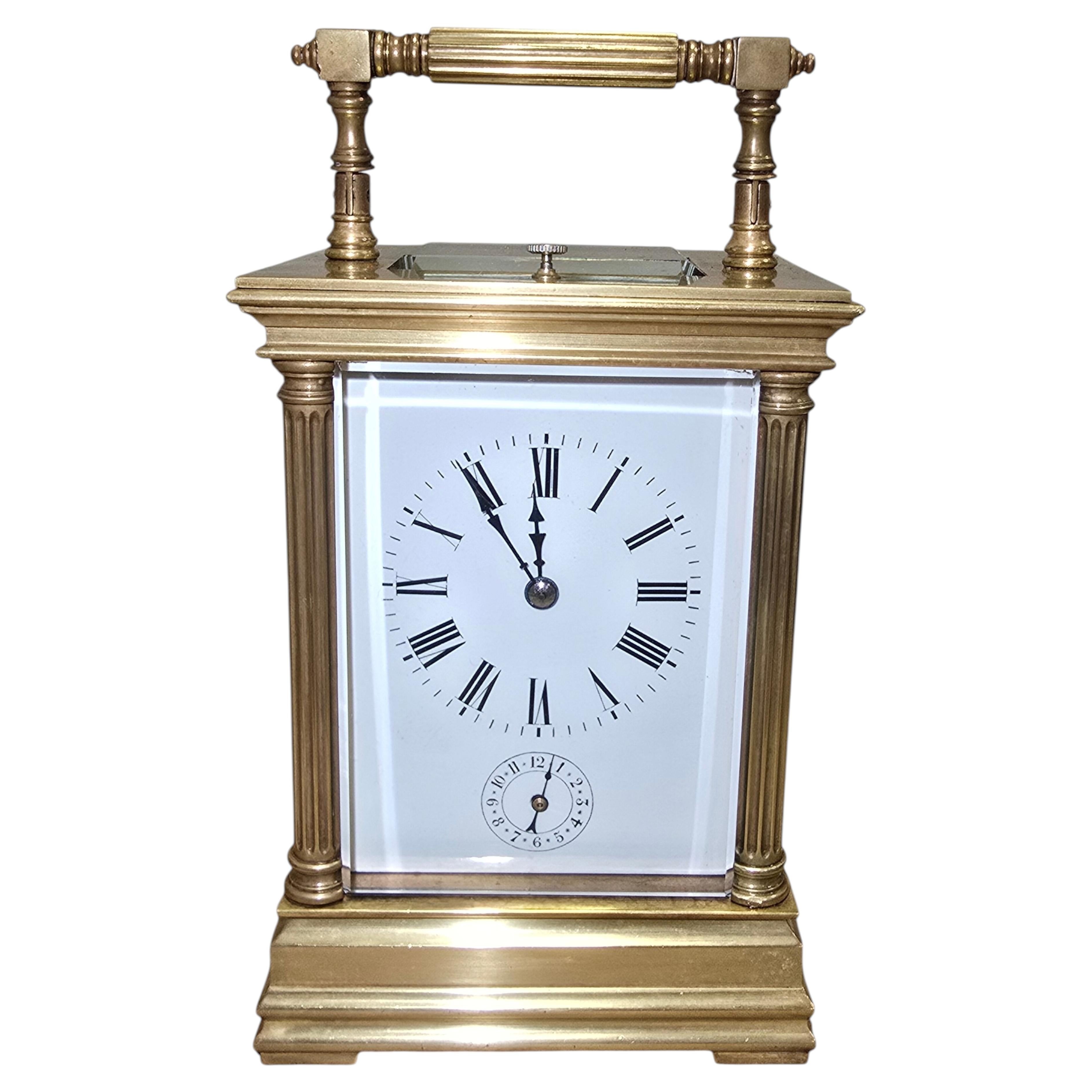 19th Century Spanish Gilt Bronze Carriage Clock