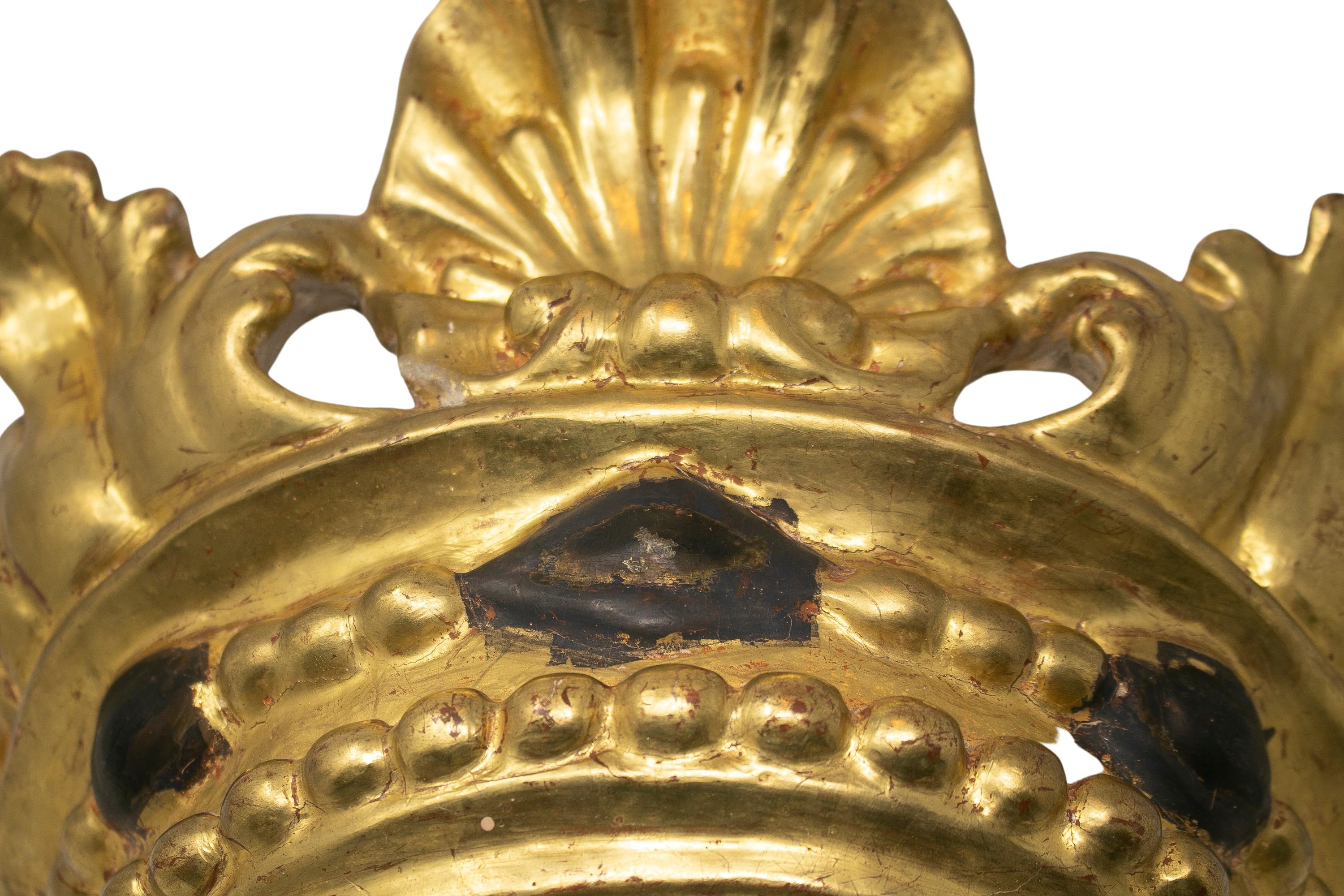 Gold 19th Century Spanish Giltwood Crown