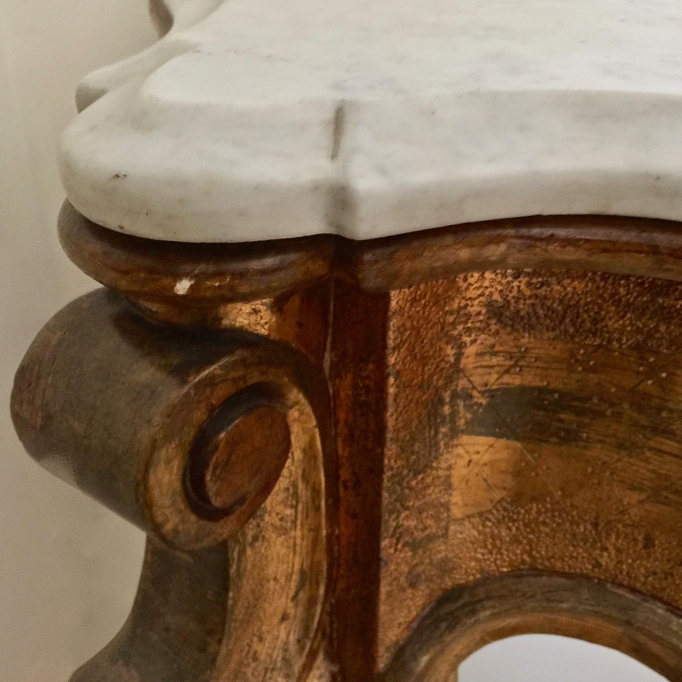 Hand-Carved 19th Century Spanish Giltwood Console