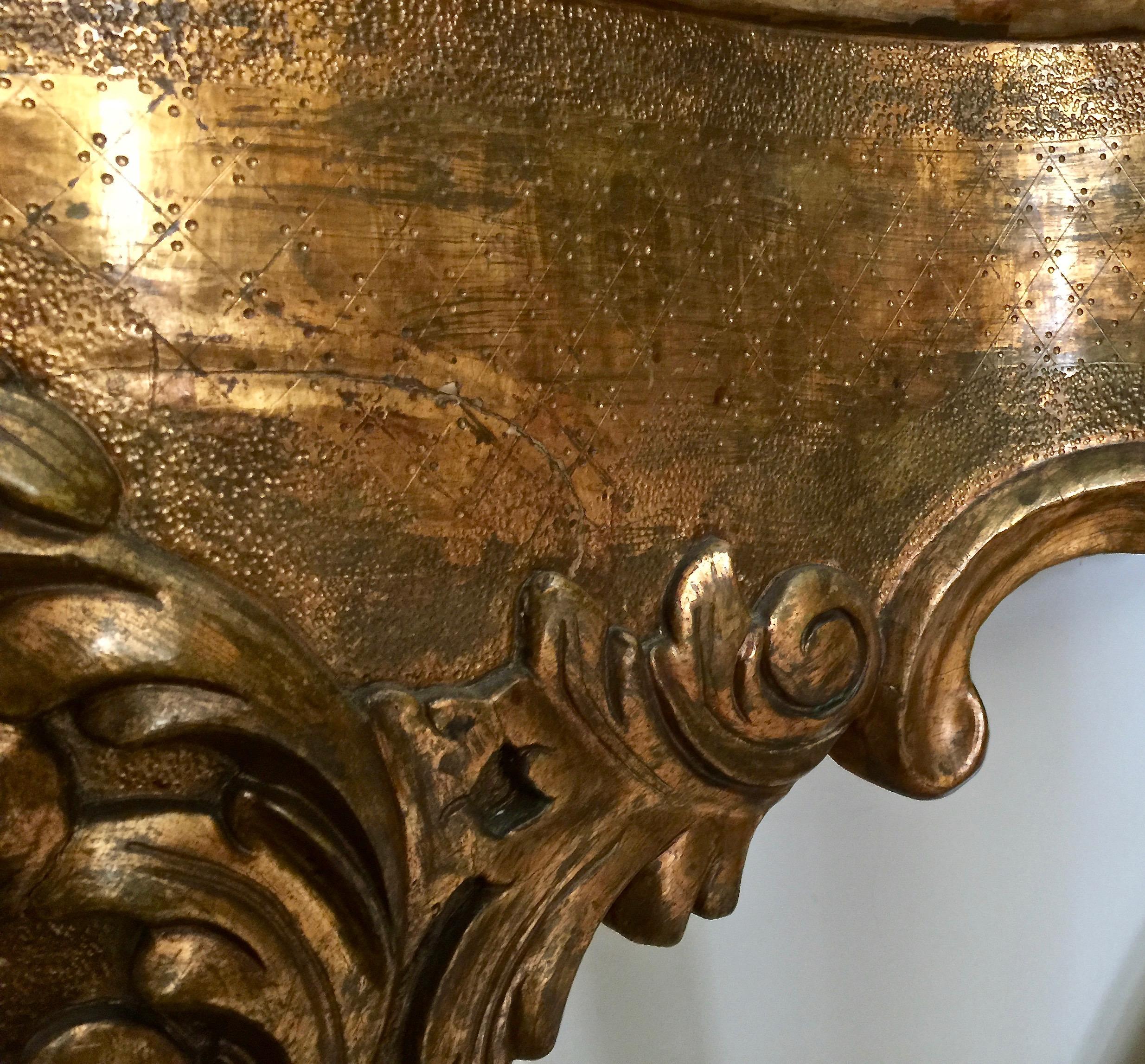 Bois doré console en bois doré espagnol du 19ème siècle en vente