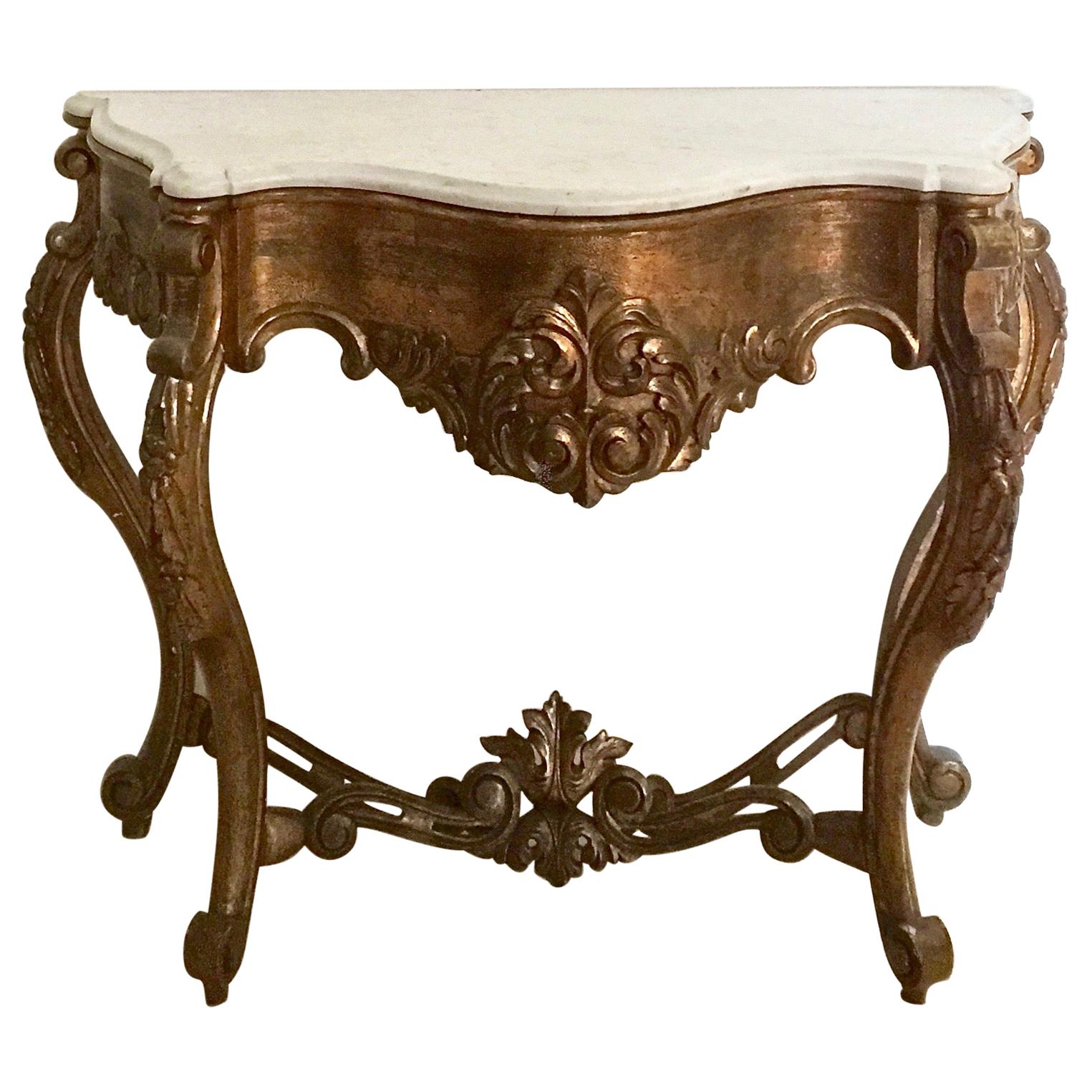 19th Century Spanish Giltwood Console