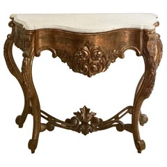 Antique 19th Century Spanish Giltwood Console