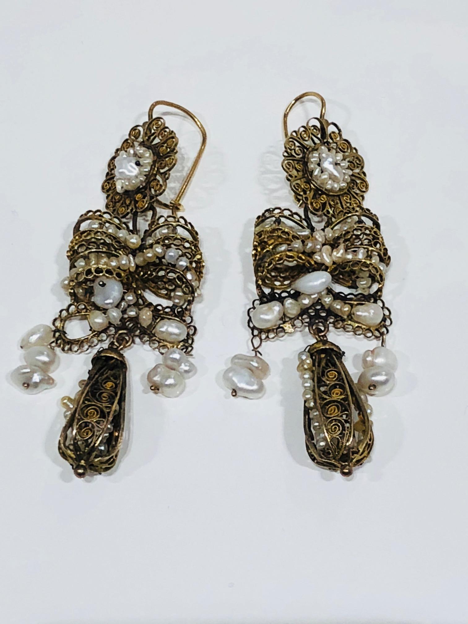 spanish pearl earrings