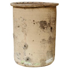 19th Century, Spanish Glazed Creamware Vase