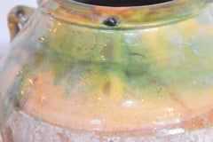 19th Century Spanish Glazed Pottery from Tarragona with Double Handles