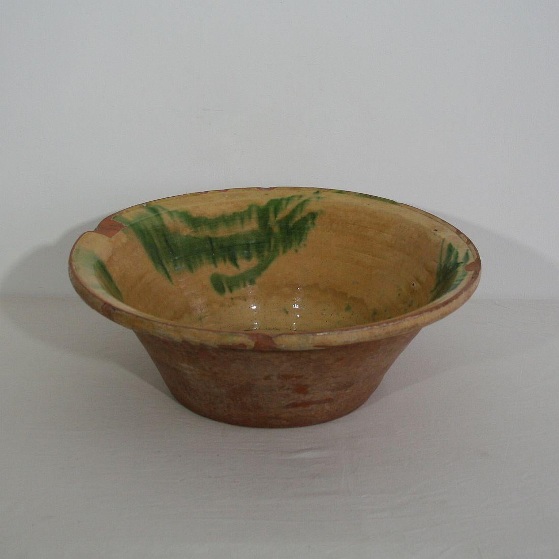 19th Century Spanish Glazed Terracotta Bowl (Land)