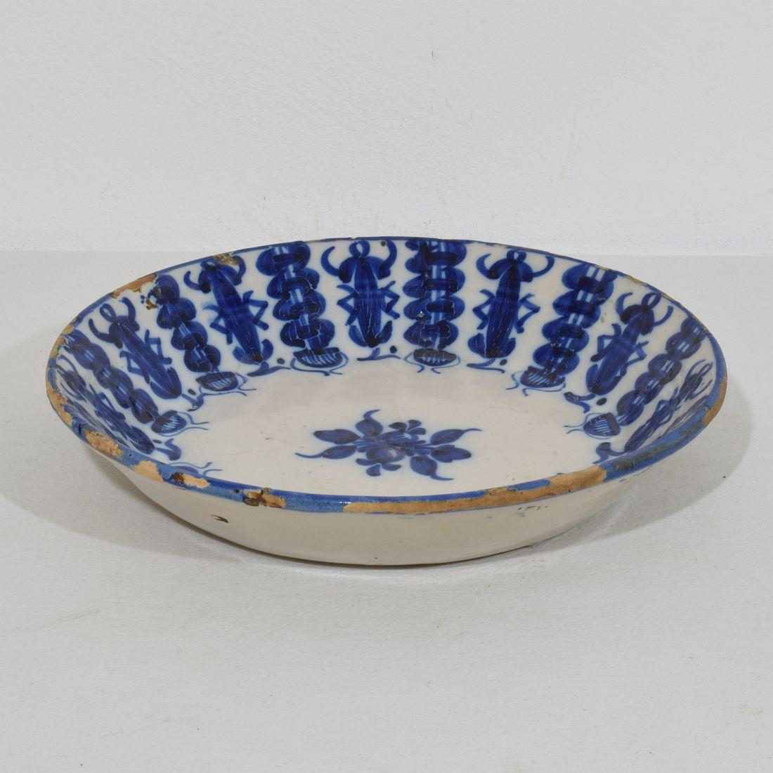 19th Century Spanish Glazed Terracotta Bowl 1