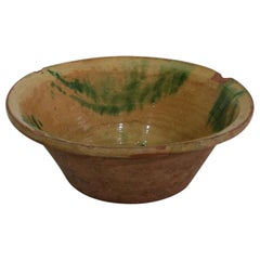 19th Century Spanish Glazed Terracotta Bowl