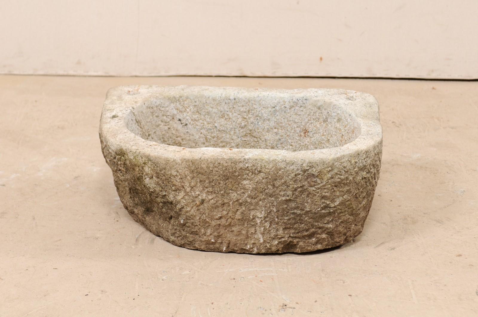 19th Century Spanish Hand-Carved Stone Sink, Trough or Planter 4
