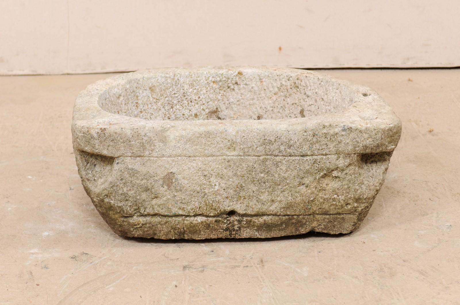 19th Century Spanish Hand-Carved Stone Sink, Trough or Planter 3