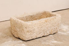 19th Century Spanish Hand Carved Stone Trough