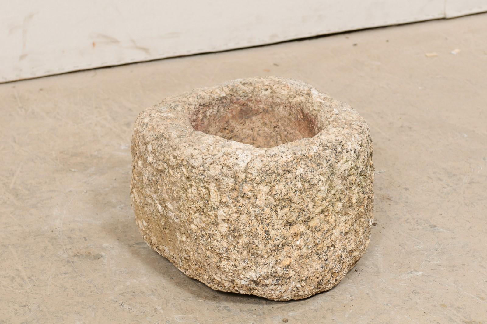 Hand-Carved 19th Century Spanish Hand Carved Stone Trough