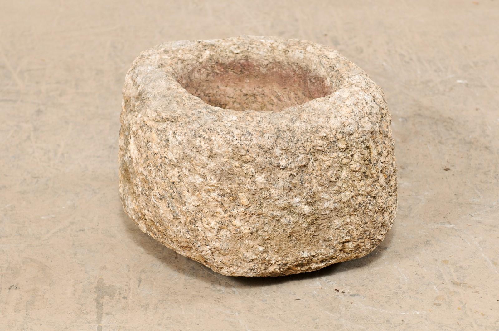19th Century Spanish Hand Carved Stone Trough In Good Condition In Atlanta, GA